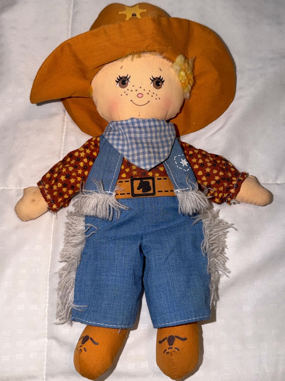 Vintage 1981 Knickerbocker Cowpokes Cowboy Rag Doll